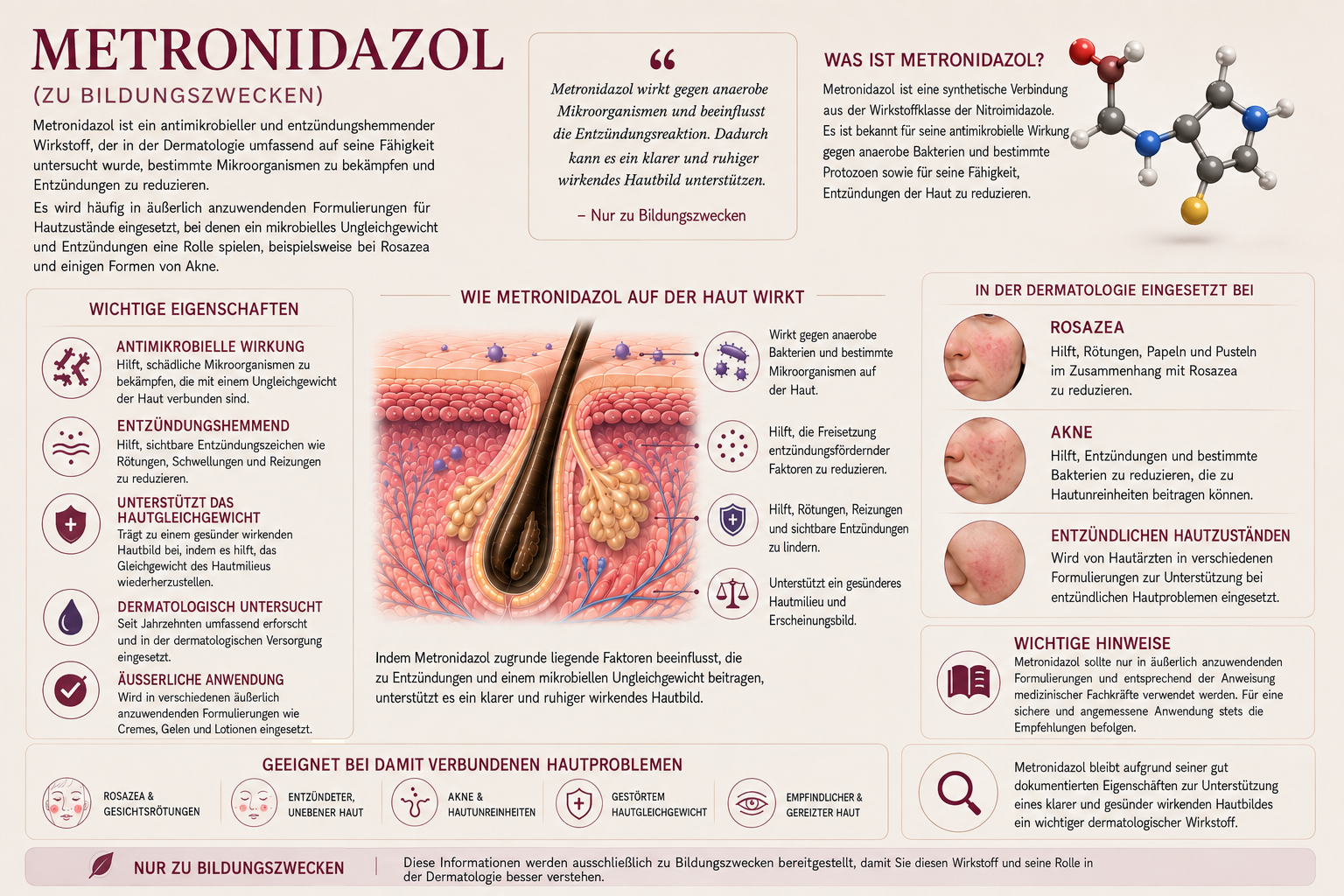 Metronidazole active ingredient illustration
