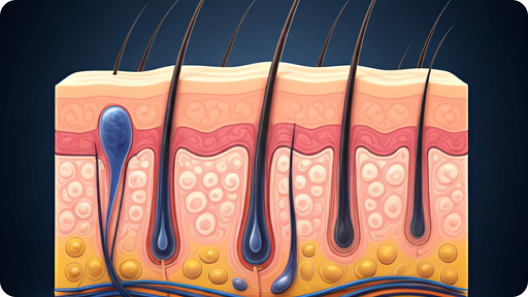 Skin layer cross-section illustration